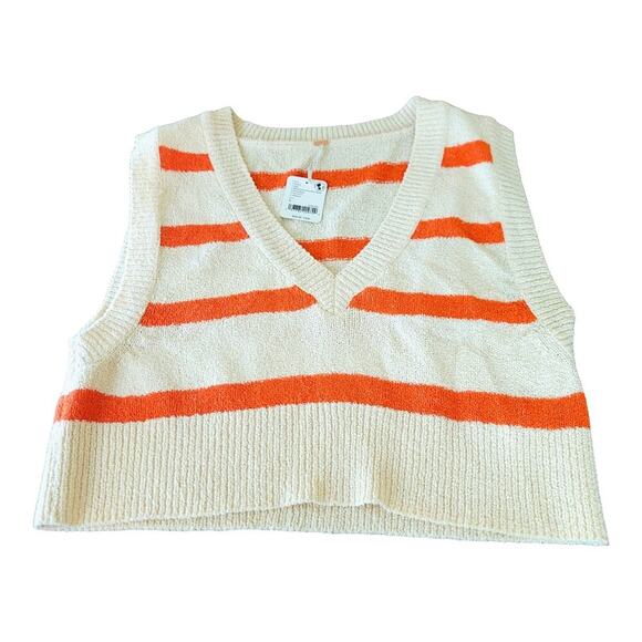 ** NWT** FREE PEOPLE PROSECCO POLLEN SANTA MONICA SLEEVELESS SWEATER VEST size L - Picture 4 of 10